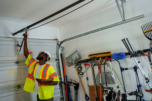 Professional Garage Door Installation technician working in Portales, NM